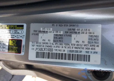 2015 Mazda Mazda5 Sport z USA, uszkodzony, nr VIN JM1CW2BL3F0180629